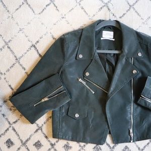 Urban Outfitters Deep Teal/Green Moto Jacket